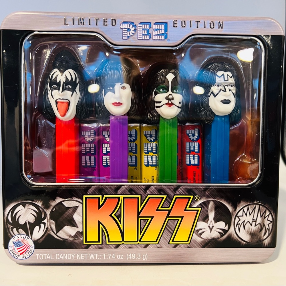 KISS Pez Set. Limited Edition Mint condition  set of 4   In sealed tin